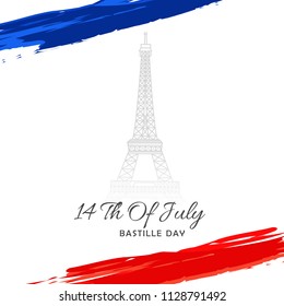 Illustration Of Happy Bastille Day.