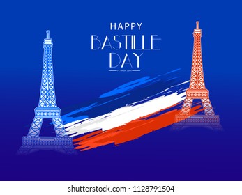 Illustration Of Happy Bastille Day.