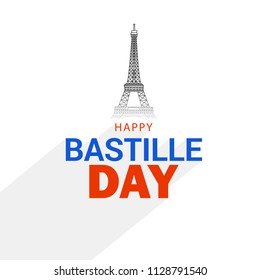 Illustration Of Happy Bastille Day.