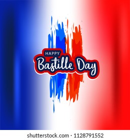 Illustration Of Happy Bastille Day.