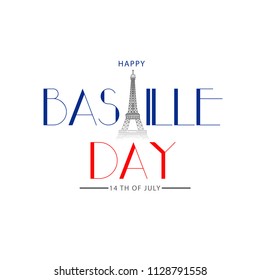 Illustration Of Happy Bastille Day.