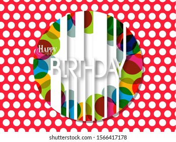 Illustration of happy birthday with beautiful calligraphy.