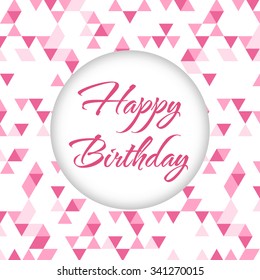 Illustration of happy birthday with beautiful calligraphy.