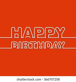 Illustration of happy birthday with beautiful calligraphy.