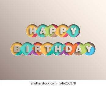 Illustration of happy birthday with beautiful calligraphy vector.