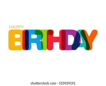 Illustration of happy birthday with beautiful calligraphy vector.