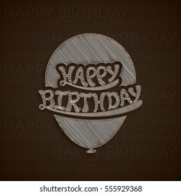 Illustration of happy birthday with beautiful calligraphy vector.