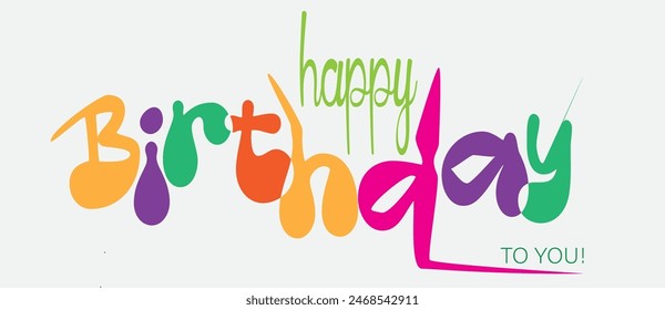 illustration of happy birthday card design 
