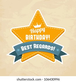 Illustration for happy birthday card. Vector.