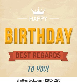 Illustration for happy birthday card. Vector.