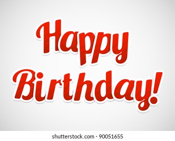 Illustration for happy birthday card. Vector.