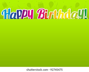 Illustration for happy birthday card. Vector.