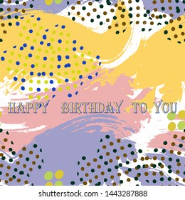 Illustration happy birthday. Greeting card,packaging for . Modern design is made in vector.