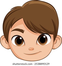 Illustration of a happy boy's face