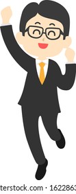 Illustration of a happy business person.