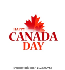 Illustration Of Happy Canada Day Card Background.