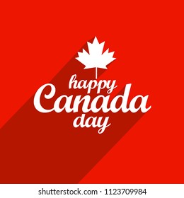 Illustration Of Happy Canada Day Card Background.