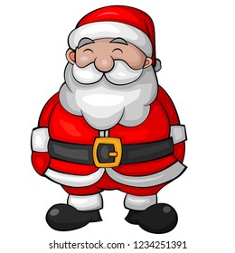 Illustration of a Happy Cartoon Santa. Vector EPS10