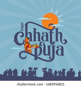 Illustration Of Happy Chhath Puja 