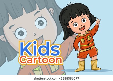 	
Ilustración de niños felices jugando para la escuela de historia de elementos .	
