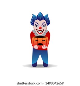 illustration of a happy clown character