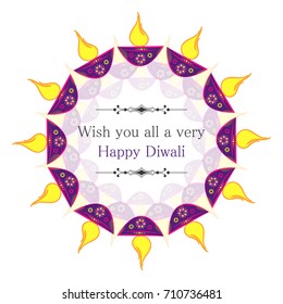 illustration of Happy Diwali colorful background.