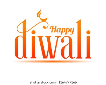 Illustration Happy Diwali Intricate Calligraphy Diya Stock Vector 