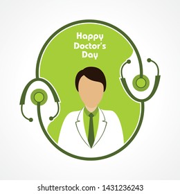 Illustration of Happy Doctors Day- 1 july stock Vector