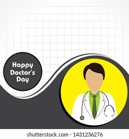 Illustration of Happy Doctors Day- 1 july stock Vector