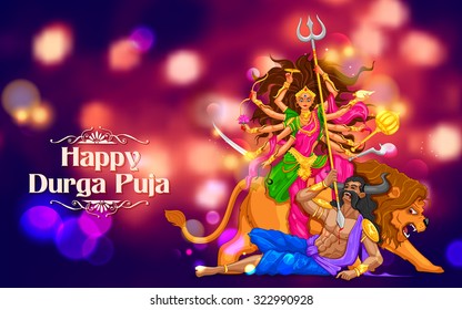 ilustración de Happy Durga Puja
