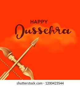 Illustration Of Happy Dussehra Background.