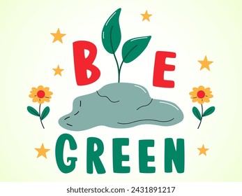 Illustration of Happy Earth Day for Environment Safety Celebration