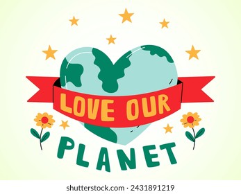 Illustration of Happy Earth Day for Environment Safety Celebration