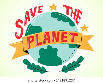 Illustration of Happy Earth Day for Environment Safety Celebration