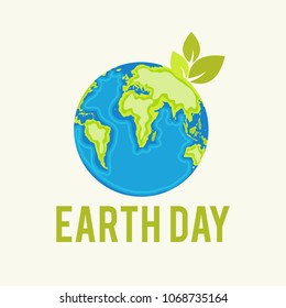 Illustration Of Happy Earth Day Poster or Banner Background.