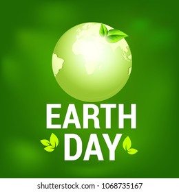 Illustration Of Happy Earth Day Poster or Banner Background.