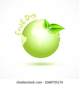 Illustration Of Happy Earth Day Poster or Banner Background.