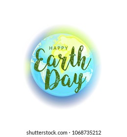 Illustration Of Happy Earth Day Poster or Banner Background.