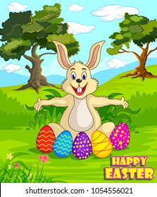 illustration of happy easter