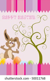 illustration for happy easter day, vector wallpaper