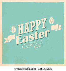 illustration of Happy Easter typography background