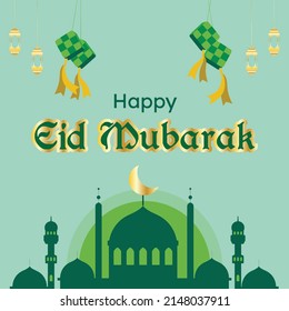 Ilustración del feliz eid mubarak