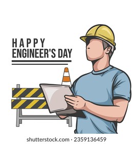 illustration of Happy Engineer's day