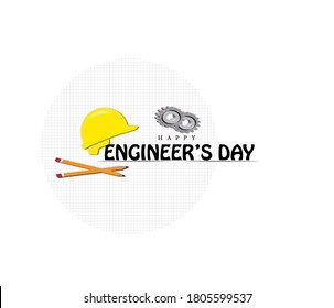 illustration of Happy Engineer's day-15 September. vector