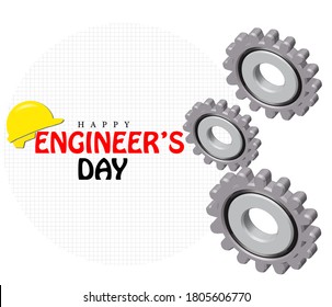 illustration of Happy Engineer's day-15 September. vector