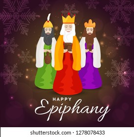 Illustration Of Happy Epiphany Background.