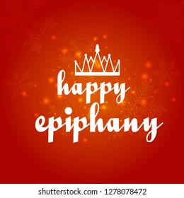 Illustration Of Happy Epiphany Background.