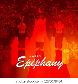 Illustration Of Happy Epiphany Background.