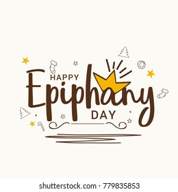 Illustration Of Happy Epiphany Day Background.
