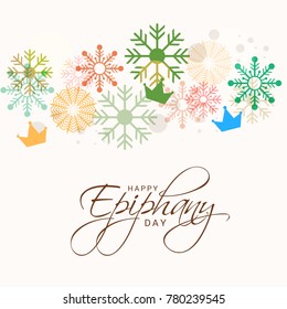 Illustration Of Happy Epiphany Day Greeting Card Design.